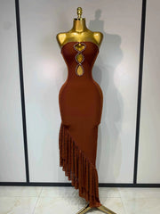 Angela Rhinestone Cut Out Bandage Dress