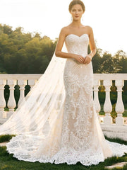 Unique Lace Mermaid Wedding Dress
