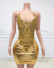 Jacqueline Strapless Off Shoulder Luxury Crystal Birthday Dress - Ready to Ship