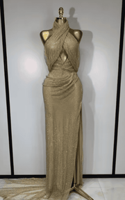 Mikah Sexy Backless Halter Maxi Long Dress