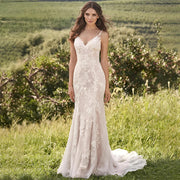 Lace Appliques Mermaid Wedding Dress - Envious Designs