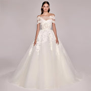 Illusion A Line Elegant Wedding Dress