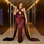 Illusion Long Sleeves Lace Appliques Sexy Back Pleats Women Fommal Party Birthday Dress Evening Gowns