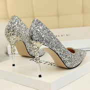 Women 9.5cm Extreme High Heel Fashion Pumps Bling Sequin