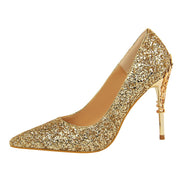 Women 9.5cm Extreme High Heel Fashion Pumps Bling Sequin