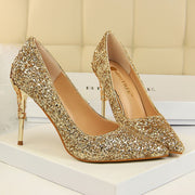 Women 9.5cm Extreme High Heel Fashion Pumps Bling Sequin
