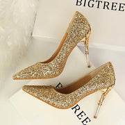 Women 9.5cm Extreme High Heel Fashion Pumps Bling Sequin