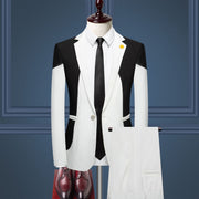 Business Casual Men's Color Contrast Two-Piece Suit