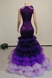 Melanie Sexy Gradient Tiered Tulle Prom Dress - Ready to Ship
