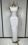 Malia elegant diamond pearl backless bandage dress for women. Perfect for evening parties, weddings, prom, and luxury special events.