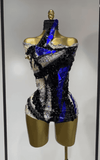 Janelle Sparkly Rhinestone Sequin Bodycon Bodysuit