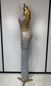 Amira sparkly sequins two piece evening party set for women