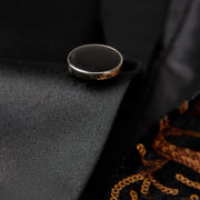 Men’s luxury sequin suit and matching pants with shimmering finish for party or stage wear