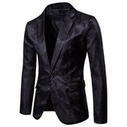Men’s luxury jacquard suit with matching pants for formal or wedding wear