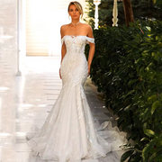 Exquisite Beading Sequined Wedding Dress