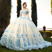 Graceful Flowers Quinceañera Dress