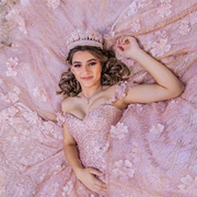 Sparkly Pink Princess Quinceañera Dress