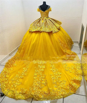 Gold Quinceañera Dress