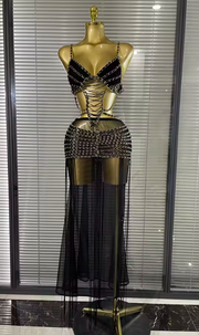Nadia white sexy hollow out laced-up bodycon maxi dress for evening party and celebration styling
