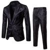 Men’s luxury jacquard suit with matching pants for formal or wedding wear