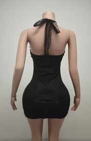 Gingee sparkly rhinestones mesh see through short birthday dress for women party night out