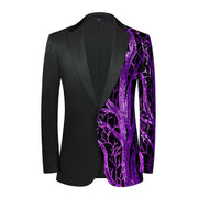 Men’s luxury sequin suit and matching pants with shimmering finish for party or stage wear