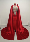 Pamela Glittery Red Mermaid Prom Dress-Ready to Ship