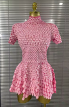 Envious Designs Taylor short sleeve shining shell shape sequined bodycon bodysuit for evening and cocktail party styling
