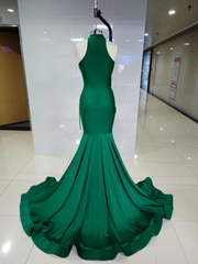 Mermaid Gown with Baroque Appliqués and Draped Halter Neckline - Ready to Ship