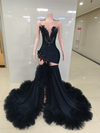Ashanti Sexy Beaded Black Prom Dress -Ready to Ship