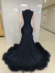 Ashanti Sexy Beaded Black Prom Dress -Ready to Ship