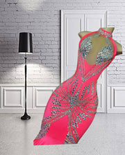 Sliver Crystal Beading Halter Satin Prom Dresses Mermaid Birthday Dress Luxury 2023 Formal Occasion Dresses vest
