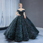 Sequin Off-Shoulder Quinceañera Ball Gown