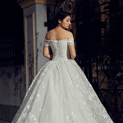 Vintage Off-the-Shoulder Wedding dress