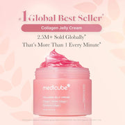 Medicube Collagen Jelly Cream Freeze-Dried Hydrolyzed Collagen Boosts Skin's Barrier Hydration and Gives 24h Glow Facial Cream