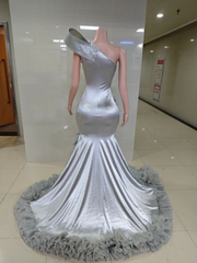 Luxury Crystal Long Prom Dress with Feathers