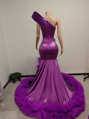 Luxury Crystal Long Prom Dress with Feathers