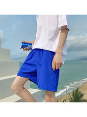 Pure Color Beach Loose Men's Short Pants