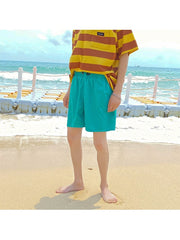 Pure Color Beach Loose Men's Short Pants