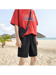 Pure Color Beach Loose Men's Short Pants