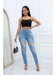 Fashion Ripped High Waist Skinny Jeans