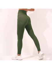 Seamless Solid Color High Rise Yoga Pants