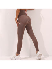 Seamless Solid Color High Rise Yoga Pants