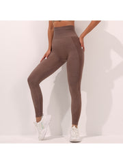 Seamless Solid Color High Rise Yoga Pants