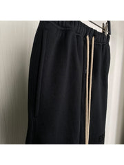 Tie-wrap Cotton Loose Long Pant