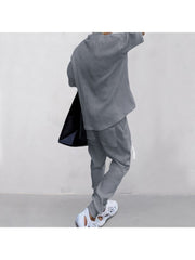 Solid Color Three-quarter Sleeve Loose Long Sets