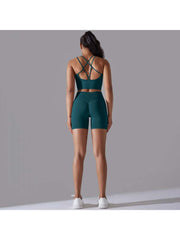 Solid Color Sleeveless Skinny Yoga Sets