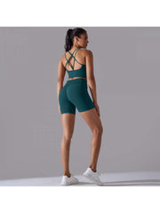 Solid Color Sleeveless Skinny Yoga Sets