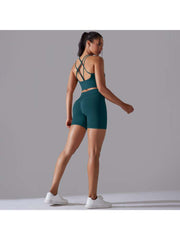 Solid Color Sleeveless Skinny Yoga Sets