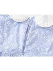 Flower Cotton Zipper Girl Dresses